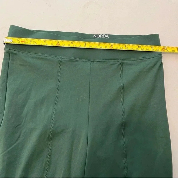 Norba Green Velour Stirrup Leggings Size XS Stretchy High Rise Green‎ - Picture 10 of 10